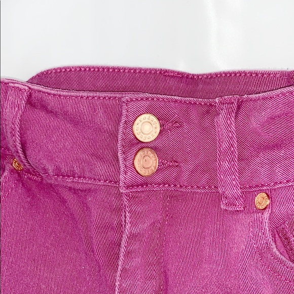 Refuge Fascia Denim Short Shorts Double Button - Picture 2 of 6